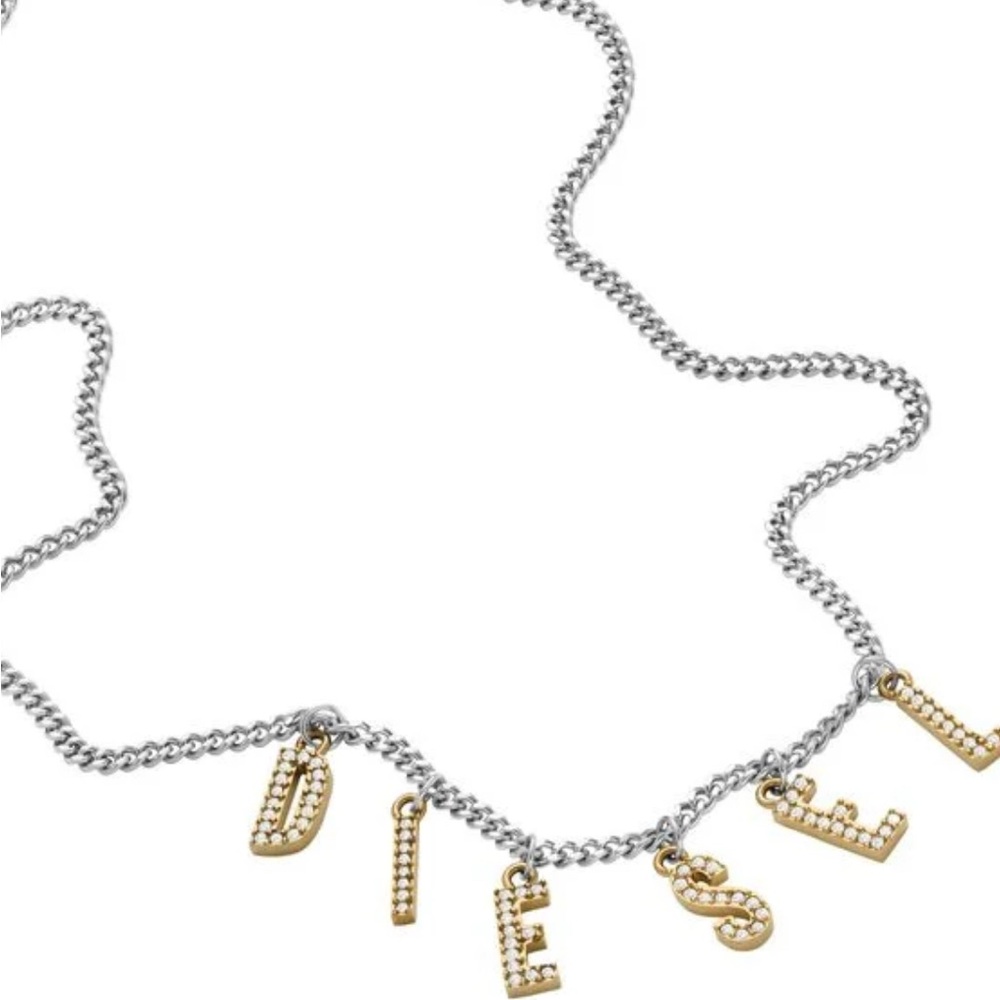 Diesel Two-Tone Gold and Silver Necklace
